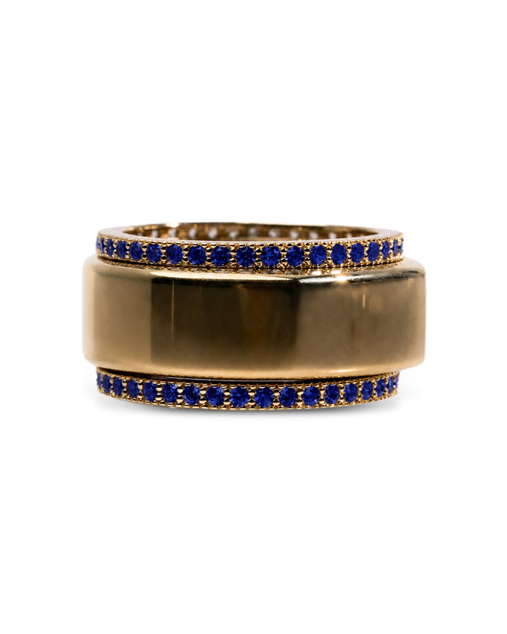 Smart Ring Sapphire CZ Band Set of 2
