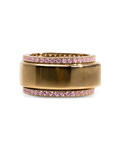 Smart Ring Pink CZ Band Set of 2