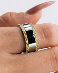 Smart Ring Canary CZ Band Set of 2