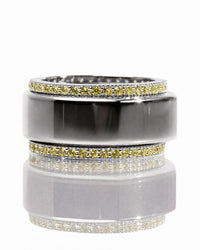 Smart Ring Canary CZ Band Set of 2