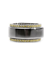 Smart Ring Canary CZ Band Set of 2