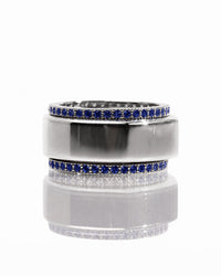 Smart Ring Sapphire CZ Band Set of 2