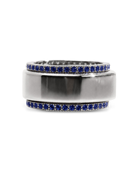 Smart Ring Sapphire CZ Band Set of 2