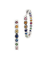 Helene Bezel Rainbow CZ Earring