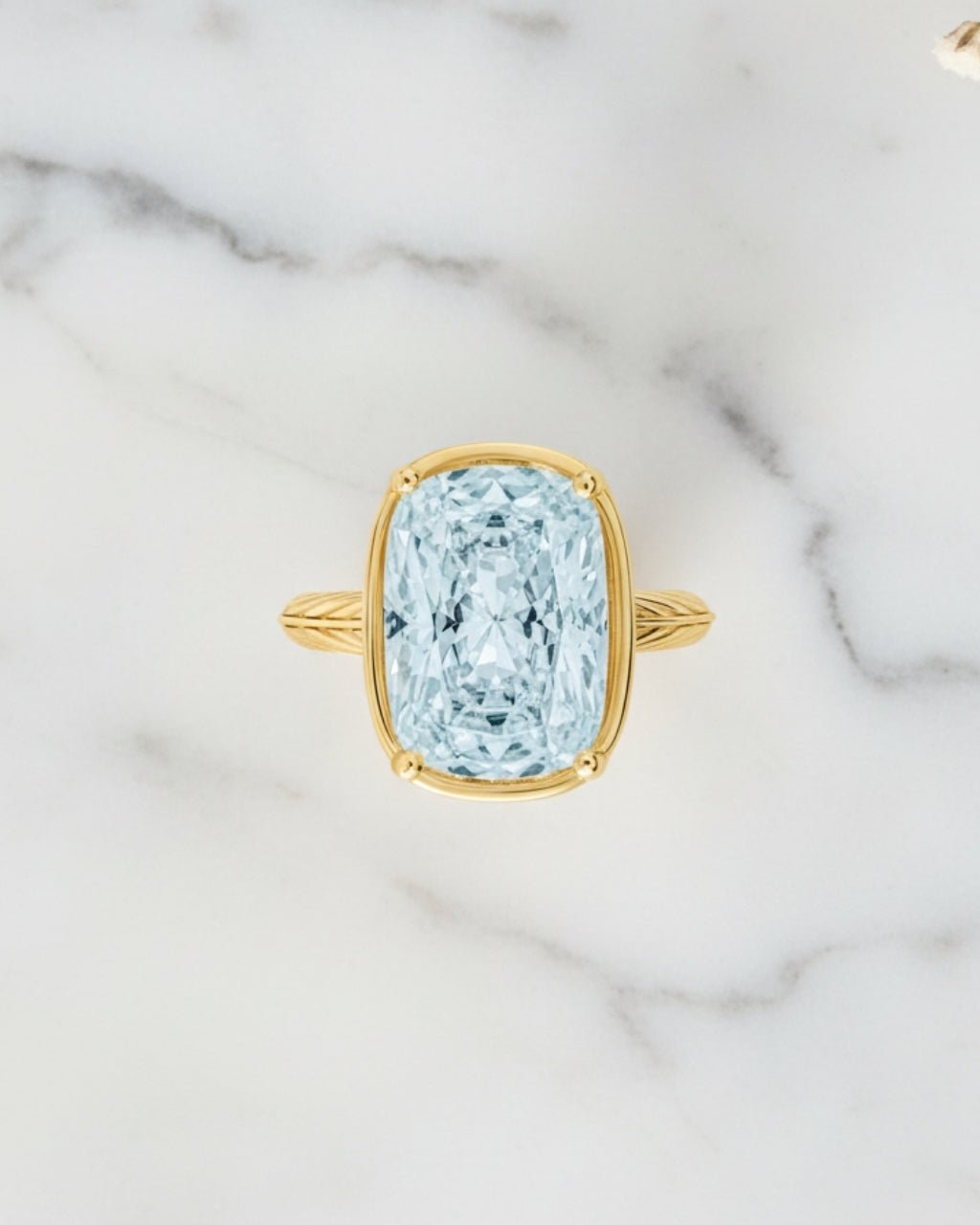 Sterling Silver Elongated Cushion Aquamarine CZ Cocktail Ring - Sterling Forever