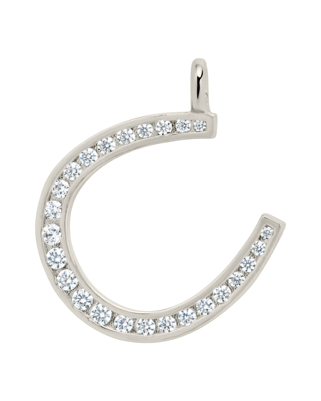 CZ Horseshoe Charm