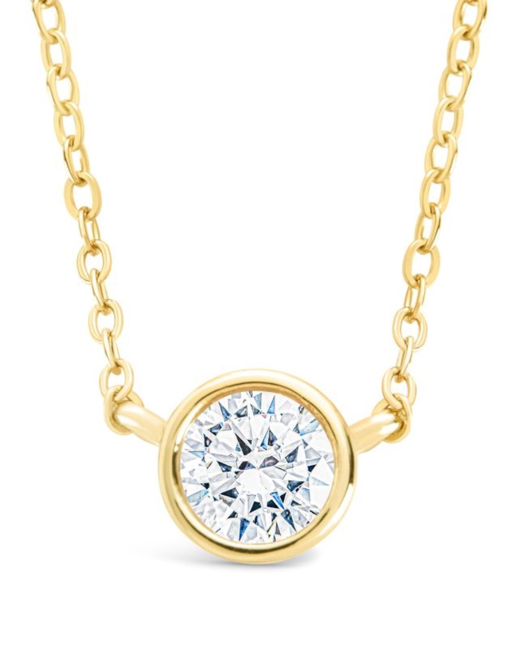 Sterling Silver Round Bezel Set Pendant - Sterling Forever