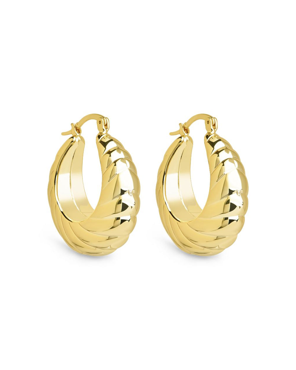 Caroline Textured Hoop Earrings