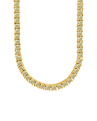 Cecil Light Yellow CZ Tennis Necklace