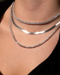 Jadon Adjustable CZ Tennis Necklace - Sterling Forever