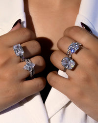 Sterling Silver Princess Baguette Ring - Sterling Forever