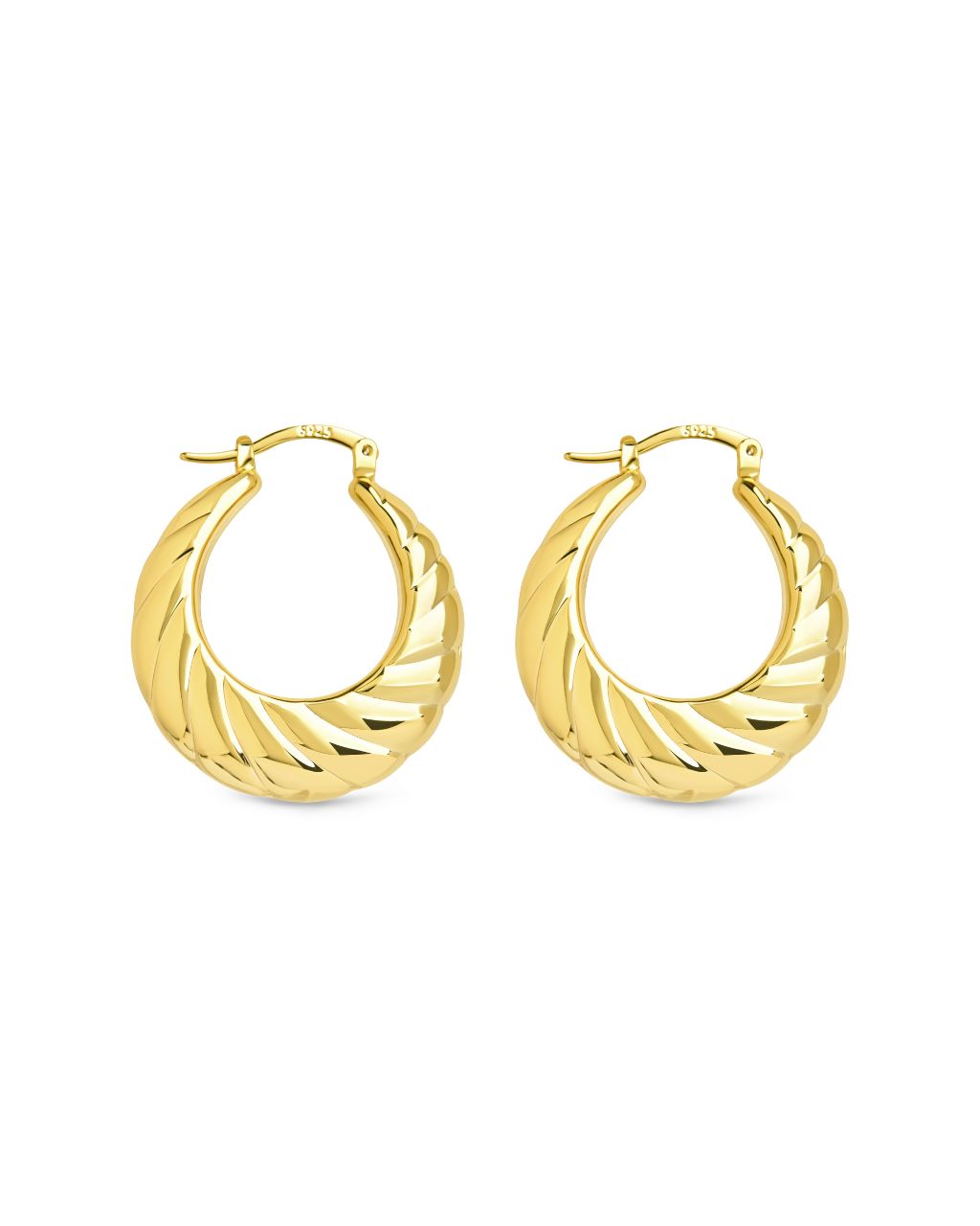 Caroline Textured Hoop Earrings