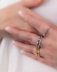 Sterling Silver Dez Beaded Ring