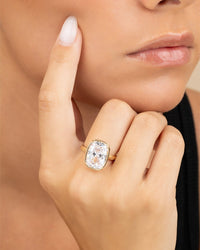 Sterling Silver Elongated Cushion Cocktail Ring - Sterling Forever