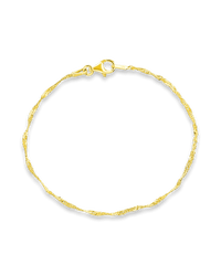 Sterling Silver Janina Delicate Twisted Chain Bracelet - Sterling Forever