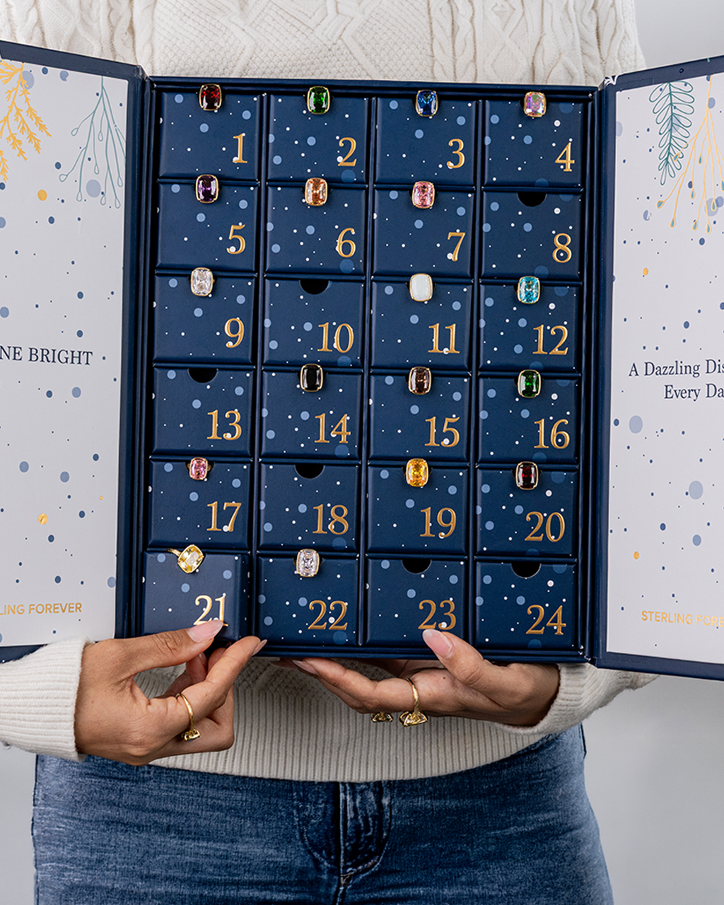 24-Day Elongated Cushion Ring Mystery Advent Calendar