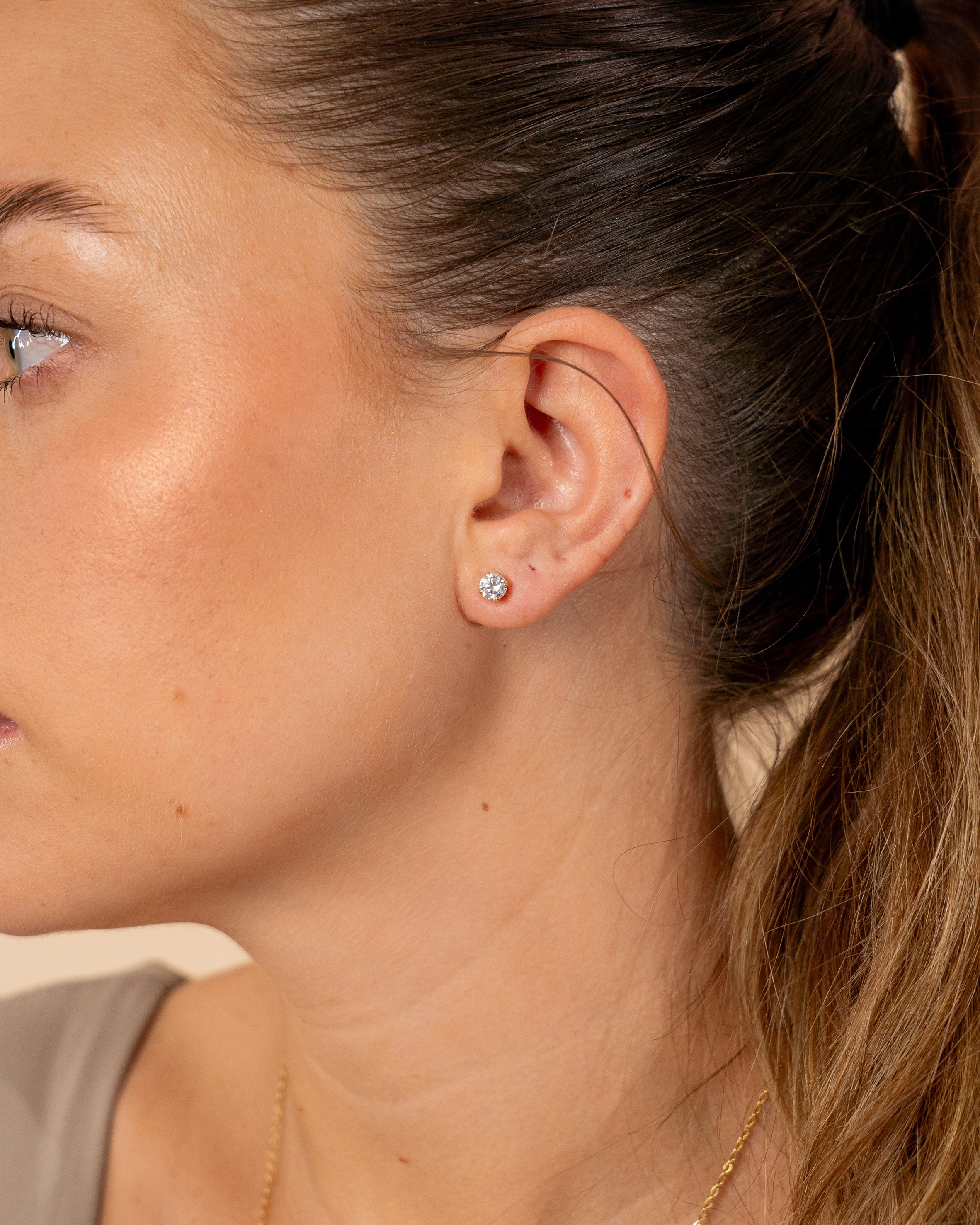 Sterling Silver 4mm CZ Stud Earrings - Sterling Forever