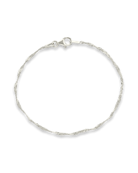Sterling Silver Janina Delicate Twisted Chain Bracelet - Sterling Forever