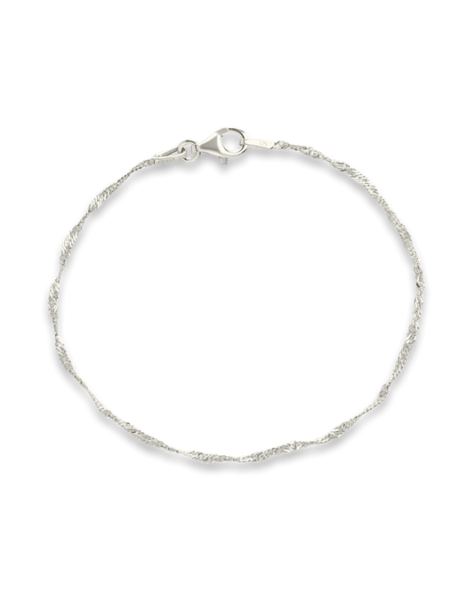 Sterling Silver Janina Delicate Twisted Chain Bracelet