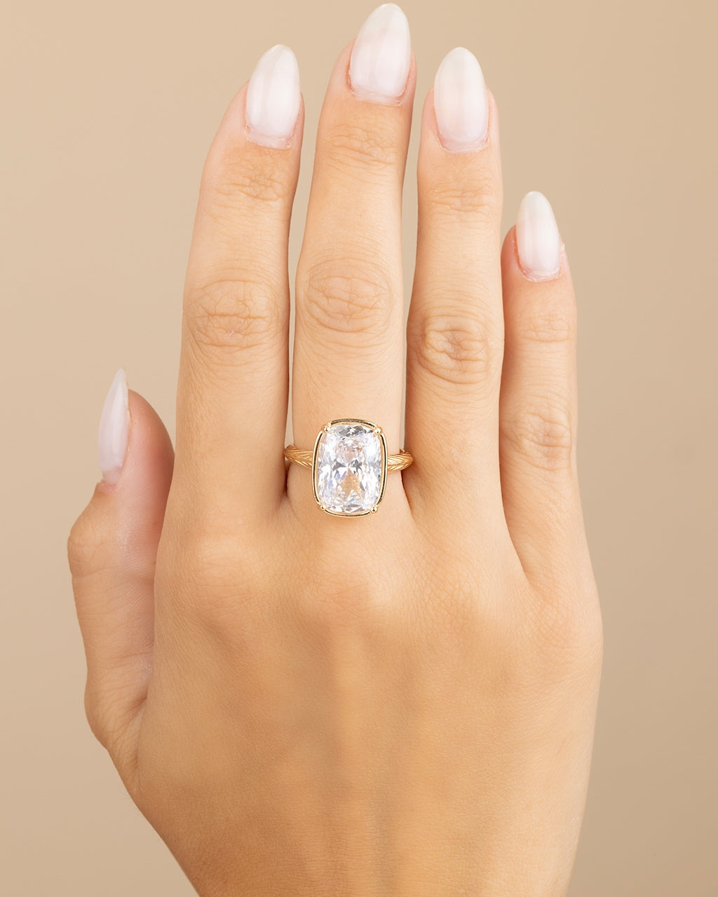 Sterling Silver Elongated Cushion Cocktail Ring