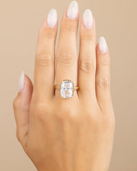 Sterling Silver Elongated Cushion Cocktail Ring - Sterling Forever