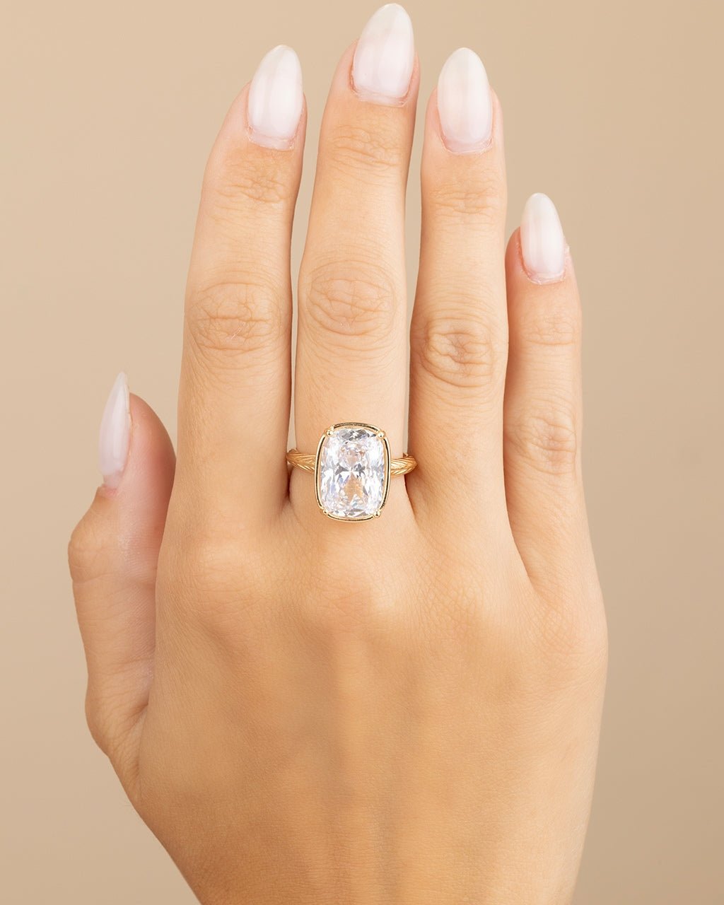 Sterling Silver Elongated Cushion Cocktail Ring - Sterling Forever