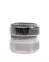 Smart Ring CZ Band Set of 2