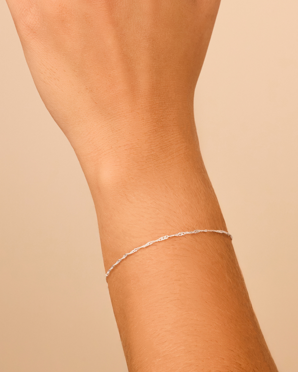 Sterling Silver Janina Delicate Twisted Chain Bracelet