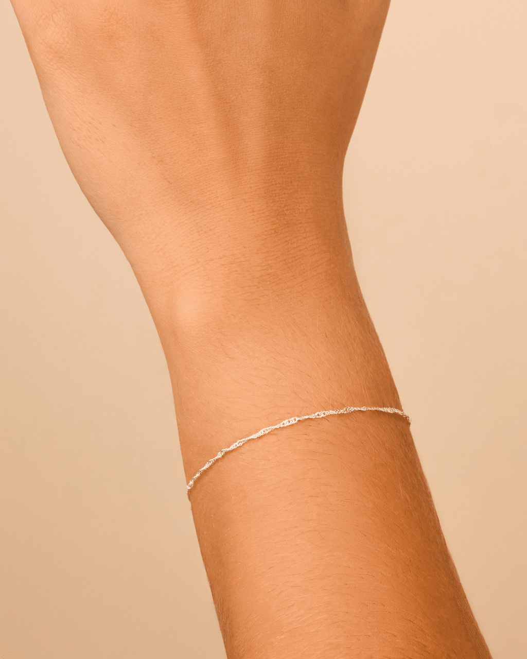 Sterling Silver Janina Delicate Twisted Chain Bracelet - Sterling Forever