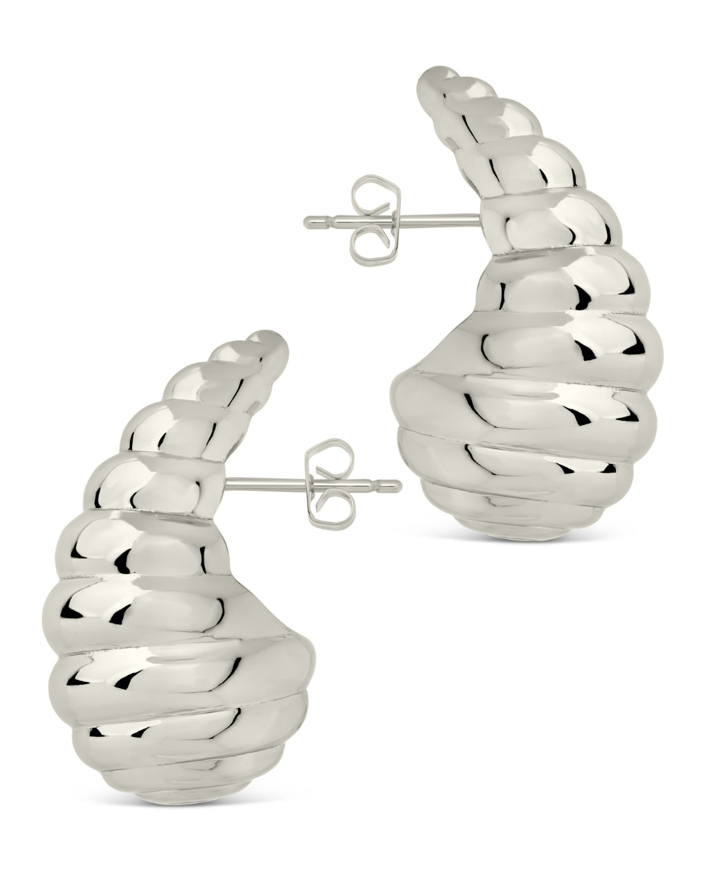 Corinne Twisted Polished Earrings - Sterling Forever