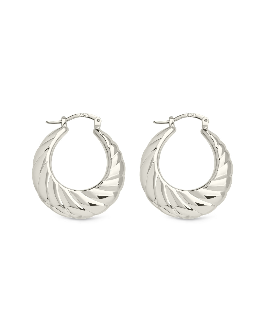 Caroline Textured Hoop Earrings