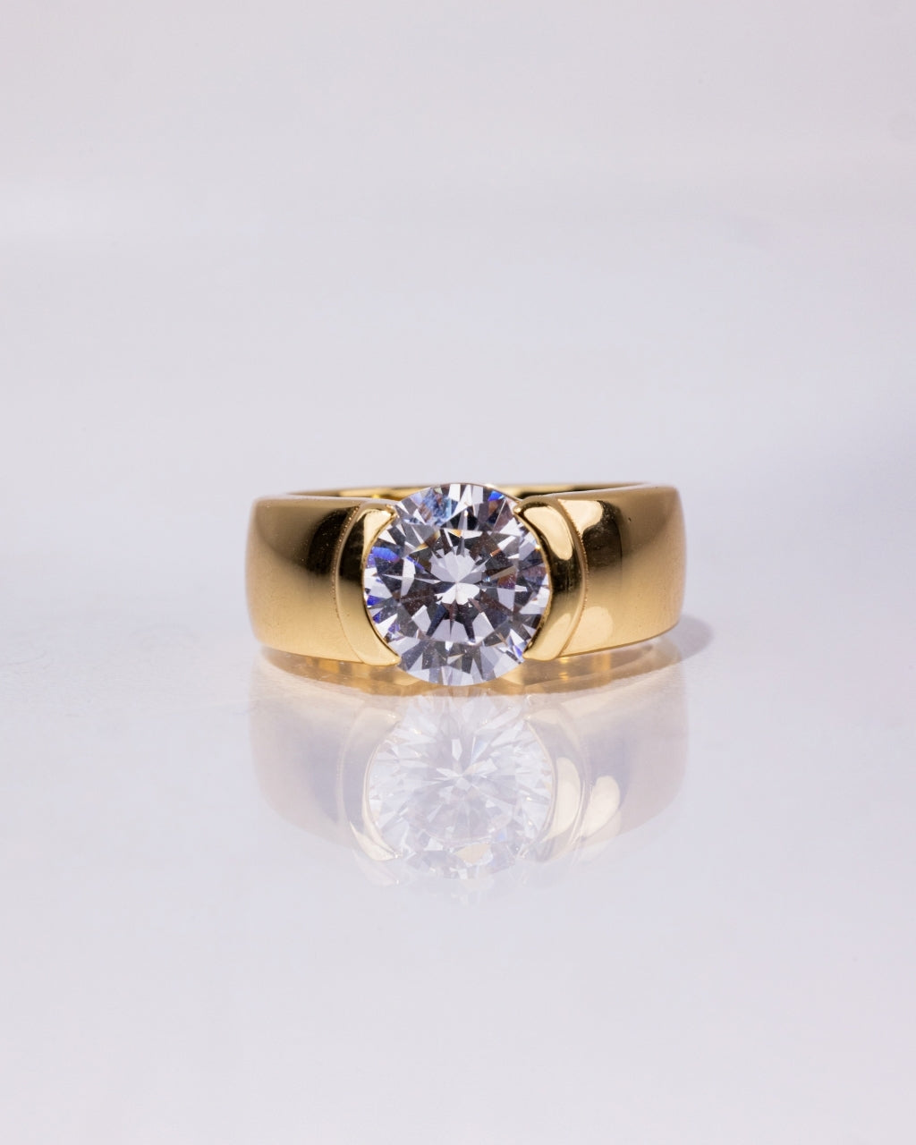 Sterling Silver Dua Bezel Ring