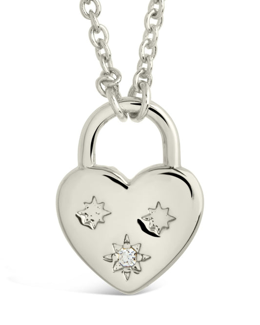 Josephine CZ Heart Locket Pendant Necklace