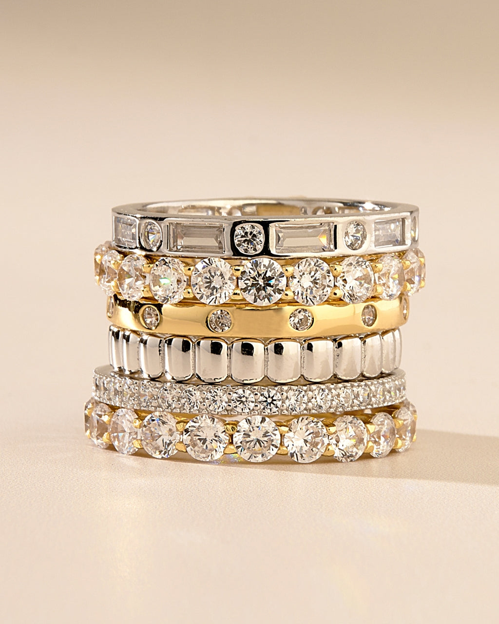 Sterling Silver Ethel CZ Band Ring