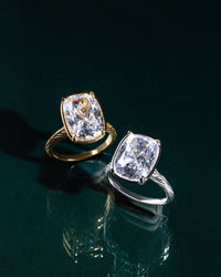 Sterling Silver Elongated Cushion Cocktail Ring - Sterling Forever