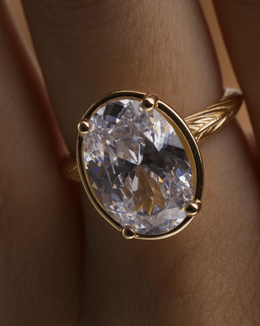 Sterling Silver Oval Cut CZ Cocktail Ring - Sterling Forever