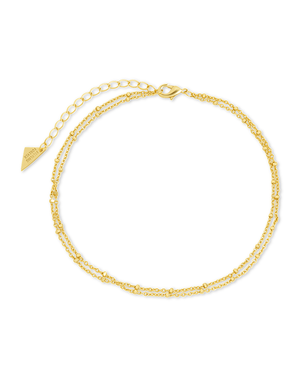 Alison Layered Chain Anklet - Sterling Forever