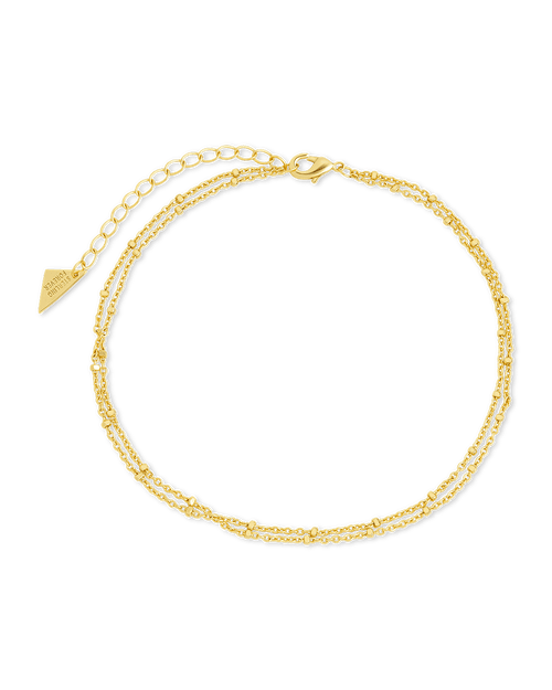 Alison Layered Chain Anklet - Sterling Forever