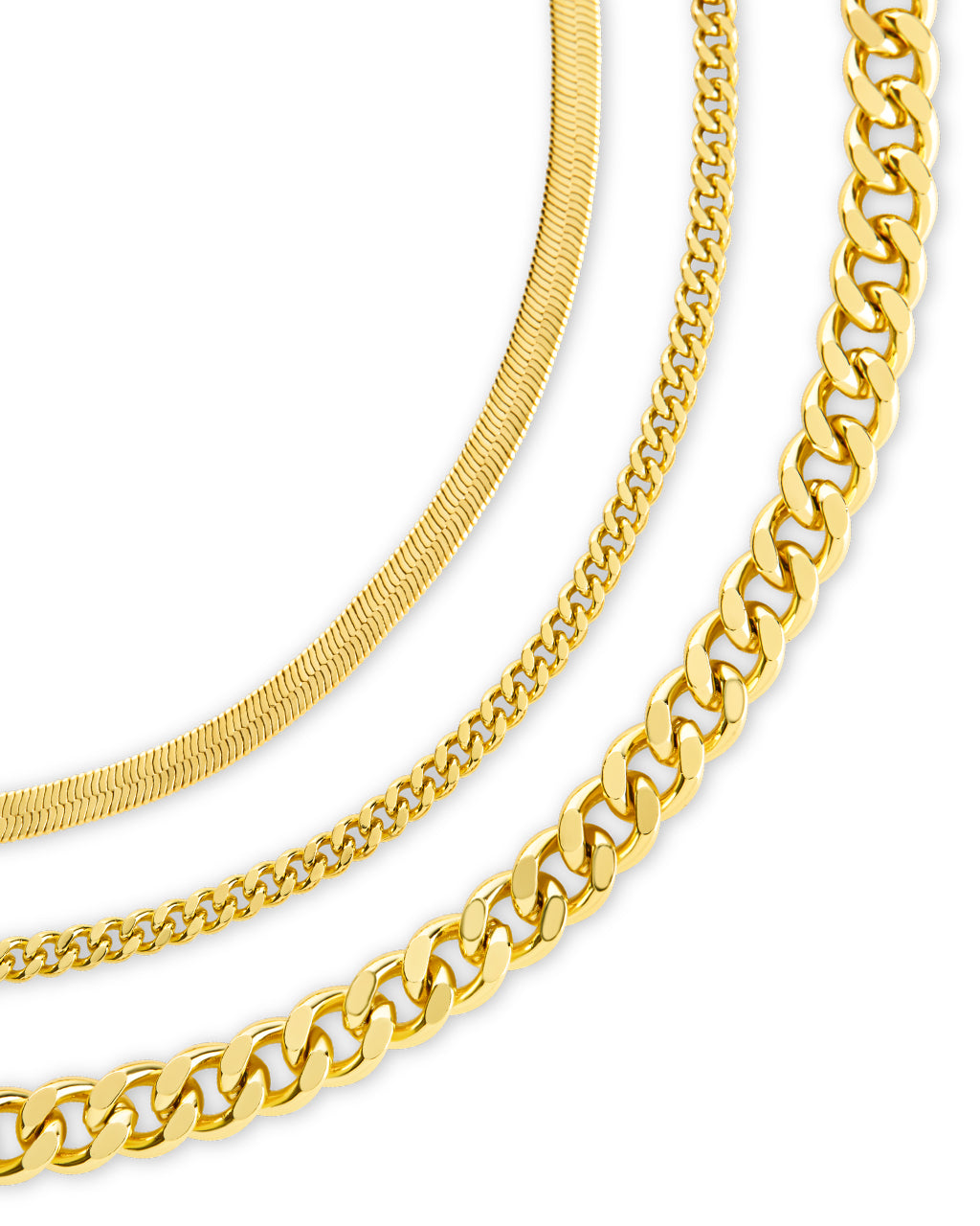 Adalina Three Chain Anklet Set