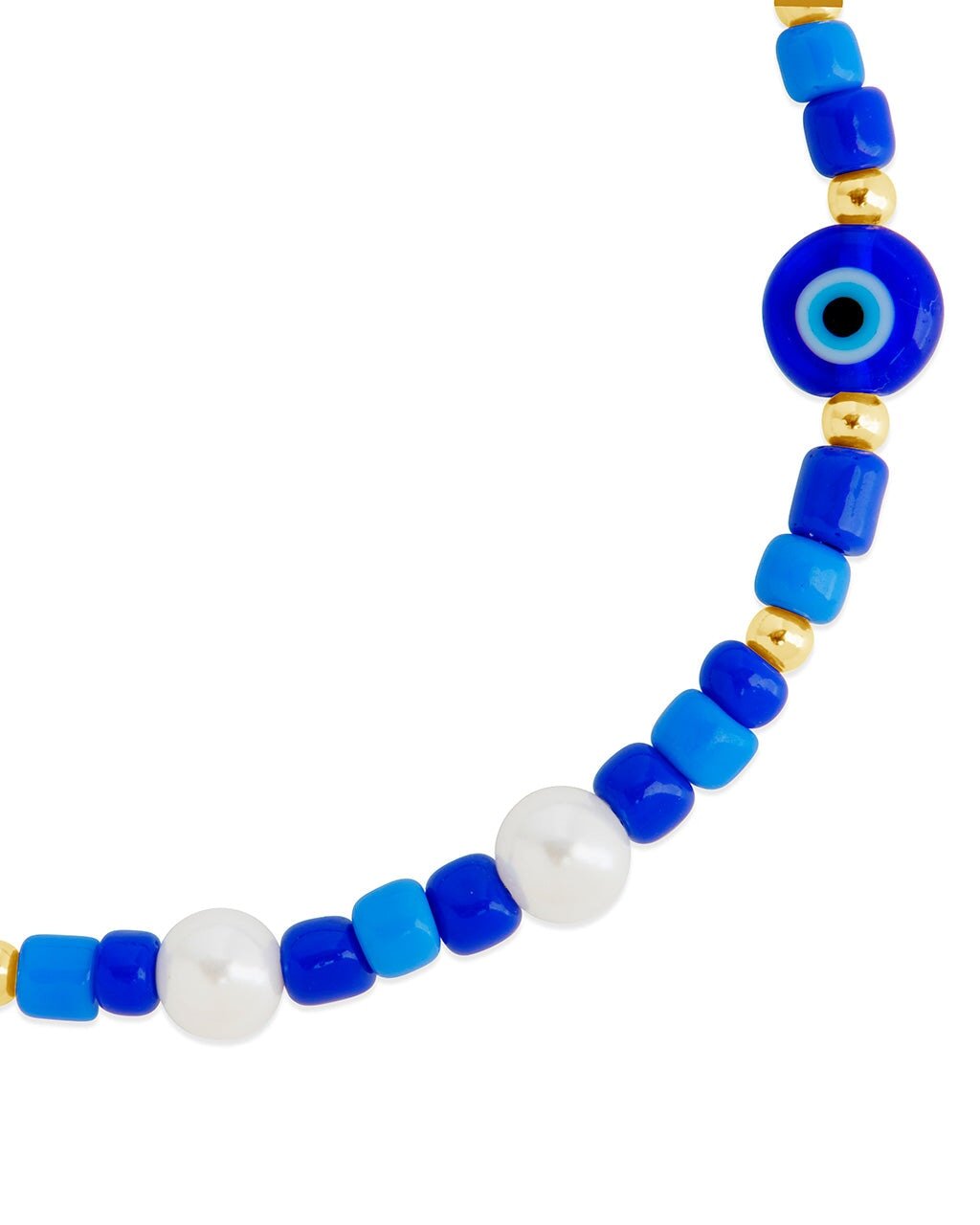 Sibyl Evil Eye Charm & Pearl Anklet - Sterling Forever