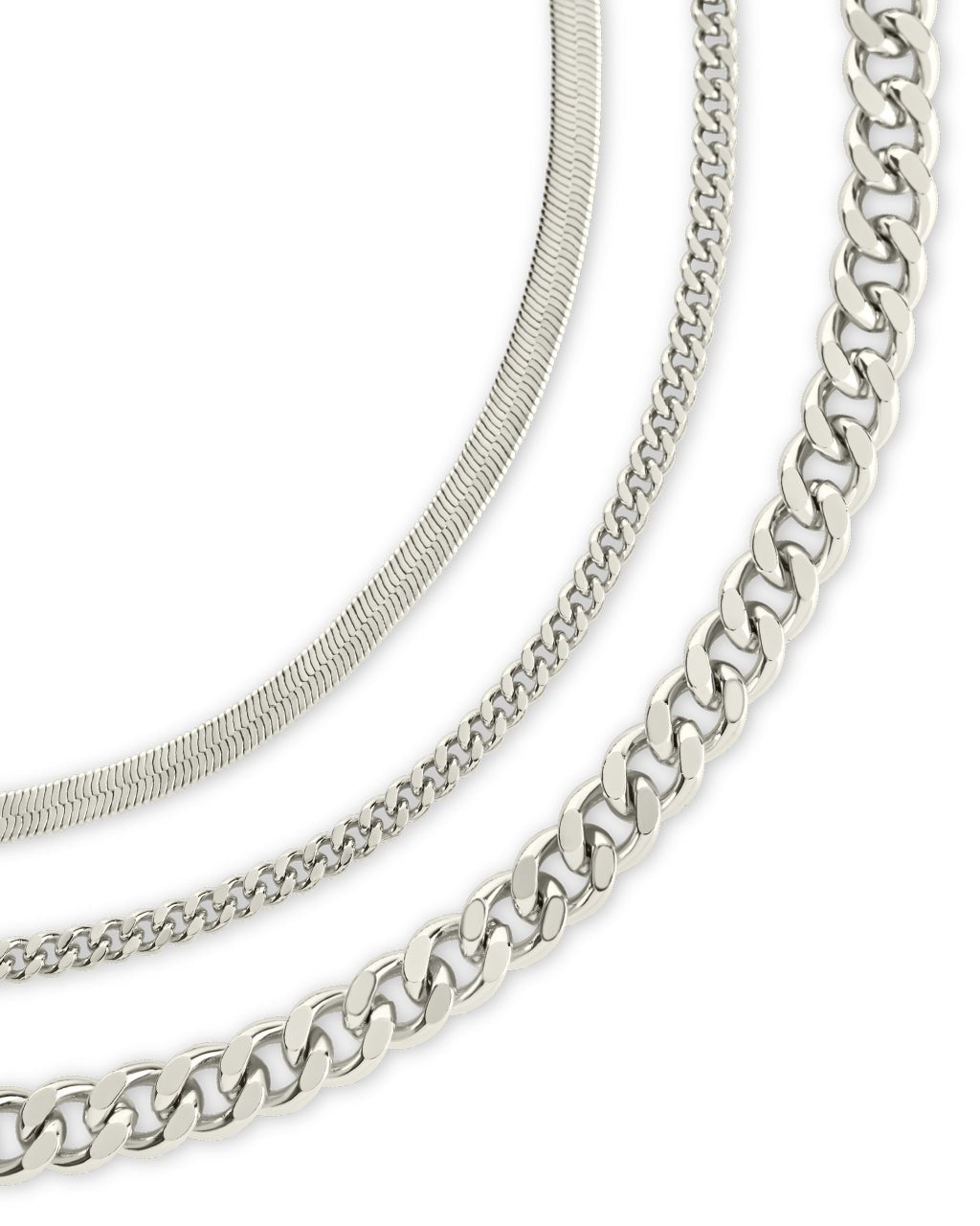 Adalina Three Chain Anklet Set - Sterling Forever
