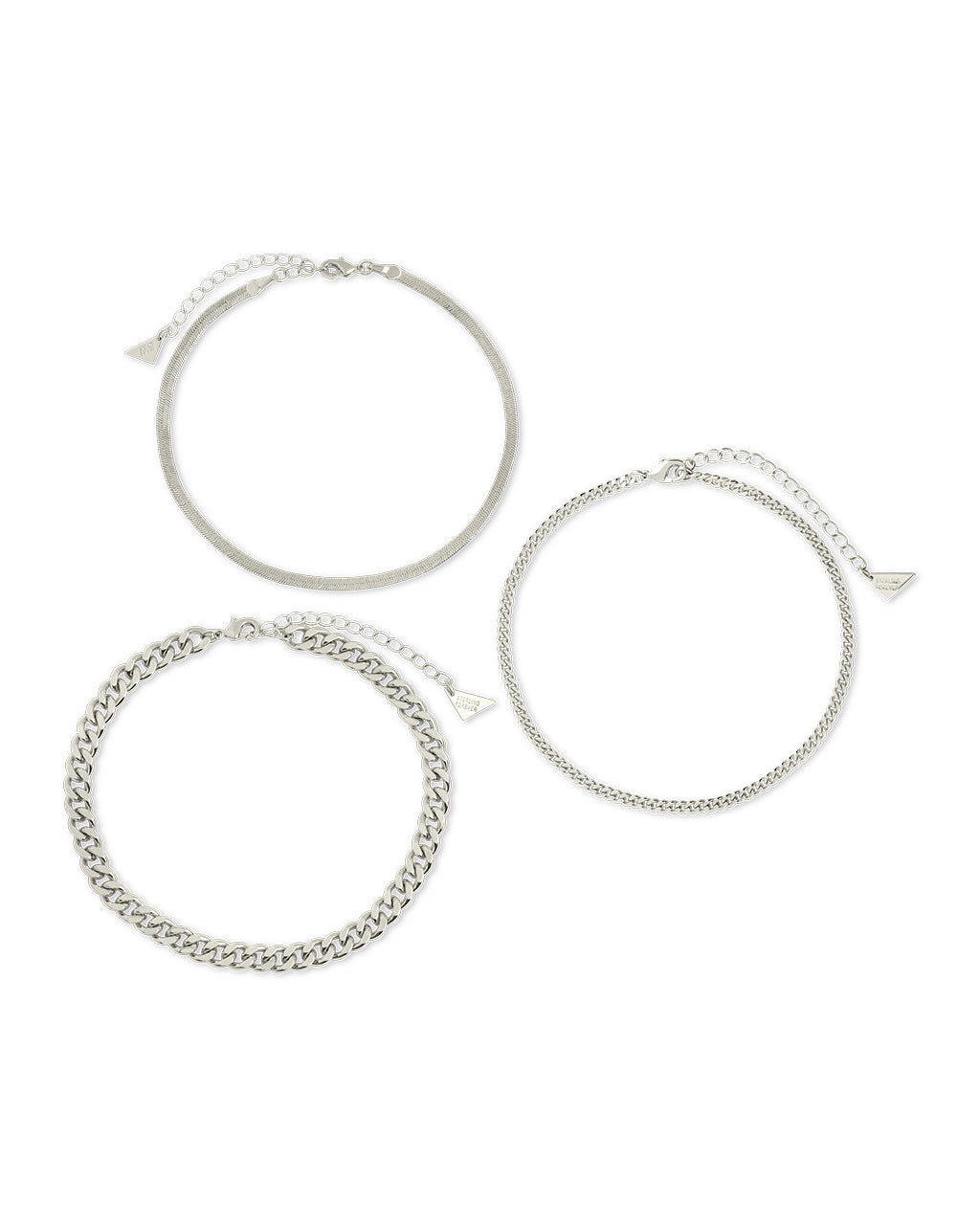 Adalina Three Chain Anklet Set