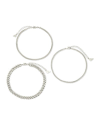 Adalina Three Chain Anklet Set - Sterling Forever