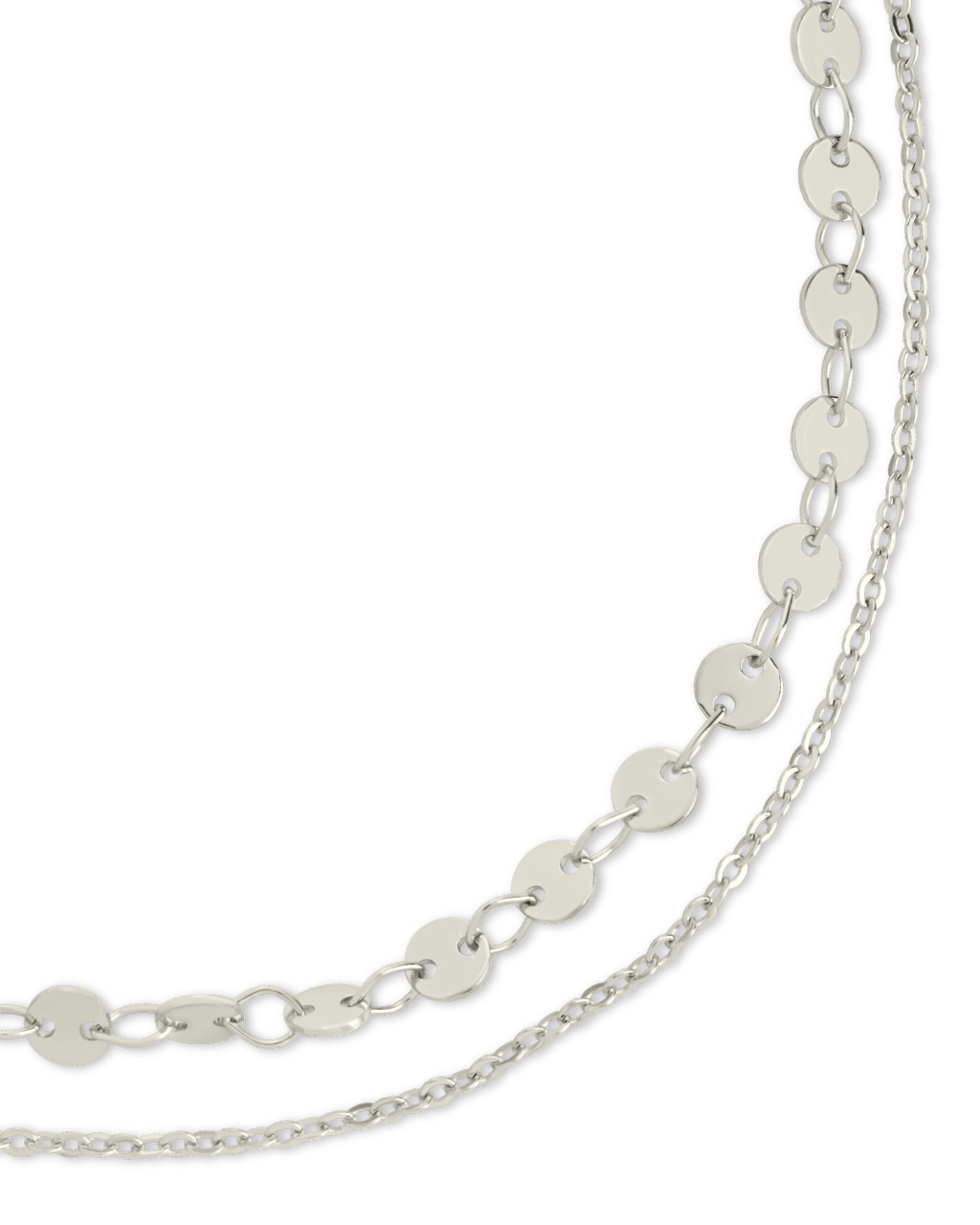 Eliana Layered Disc Chain Anklet - Sterling Forever