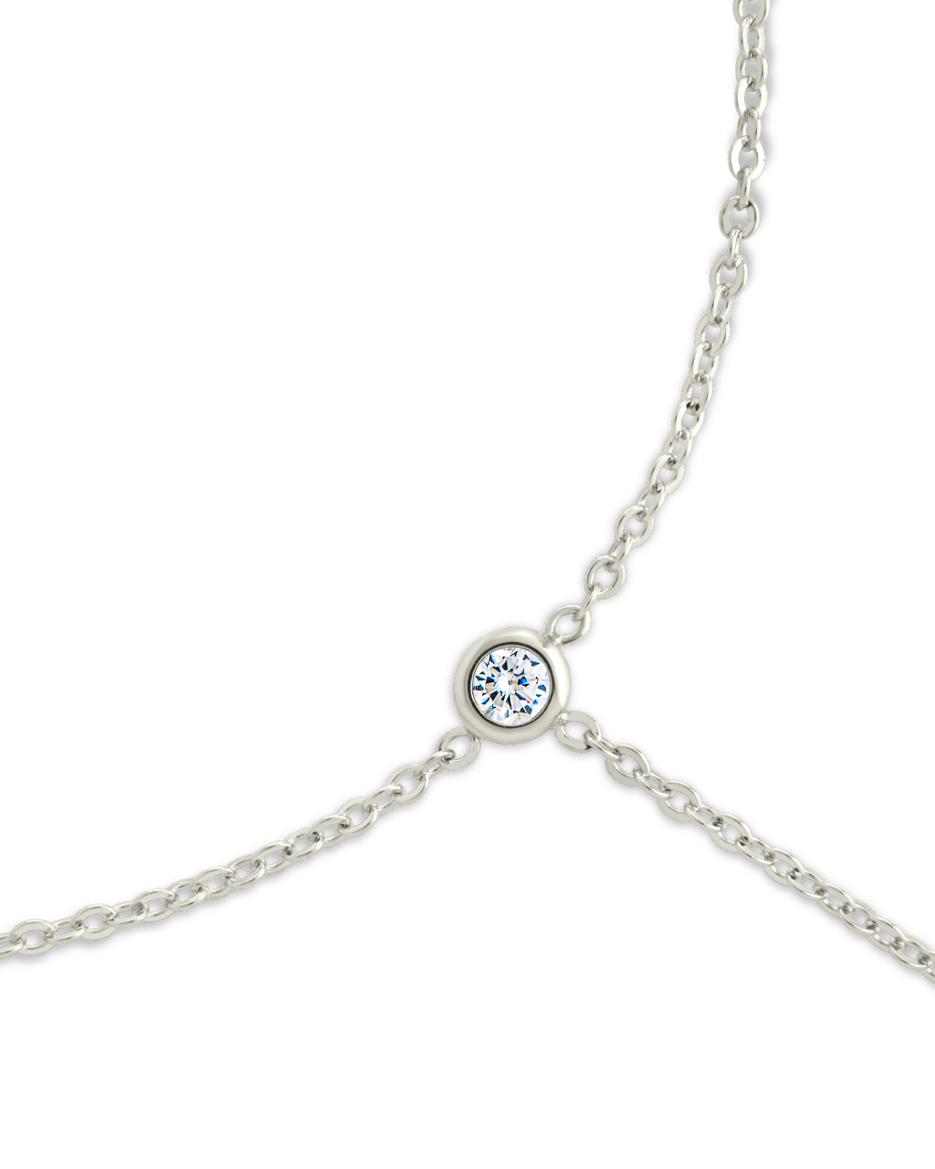 Sylvia CZ Chain Toe Anklet - Sterling Forever