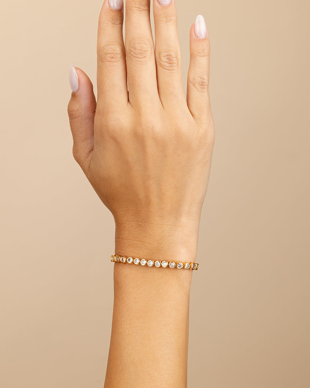 Helene Bezel CZ Tennis Bracelet