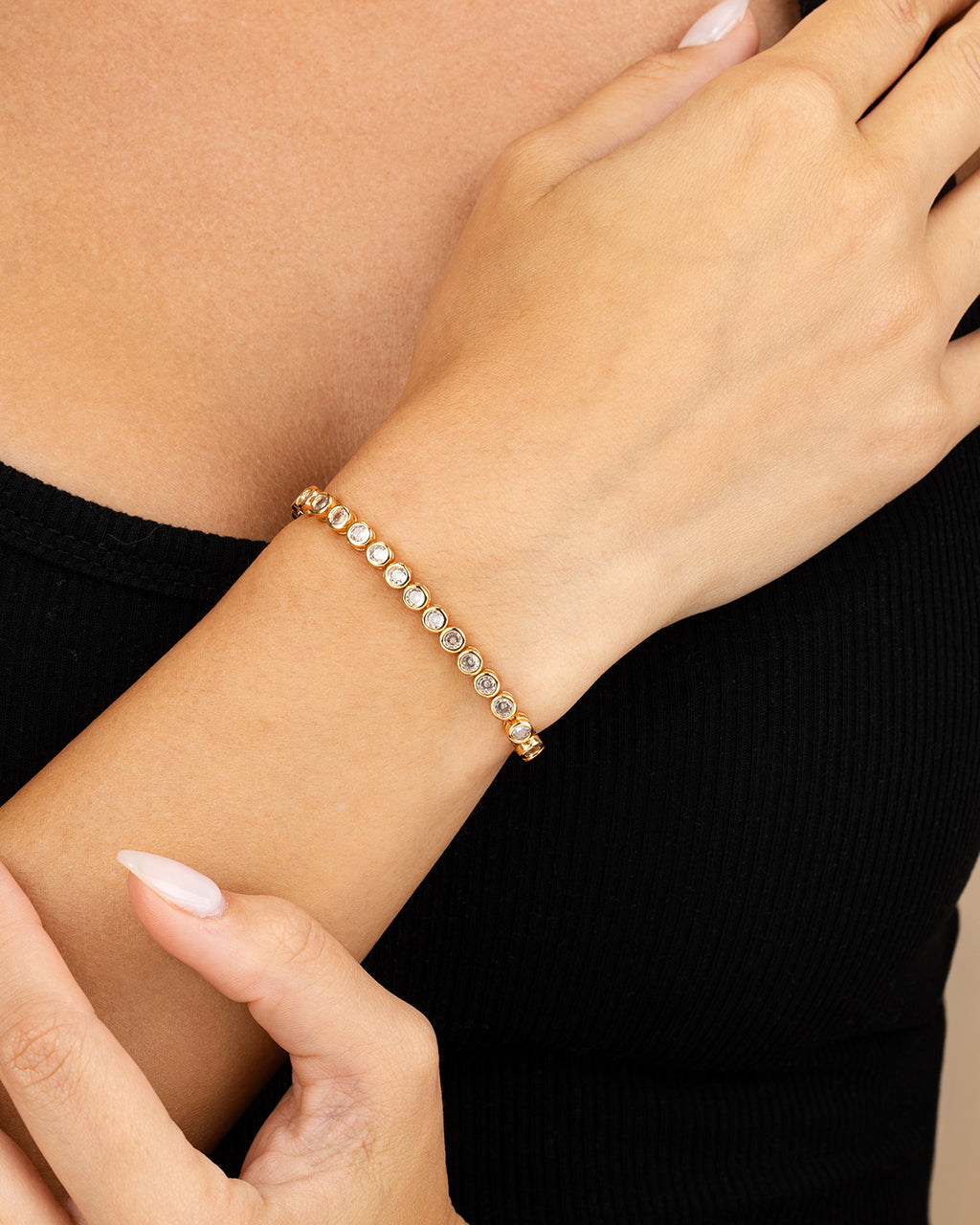 Bezel CZ Tennis Bracelet