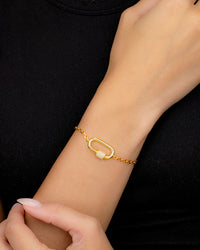 CZ Carabiner Bolo Bracelet