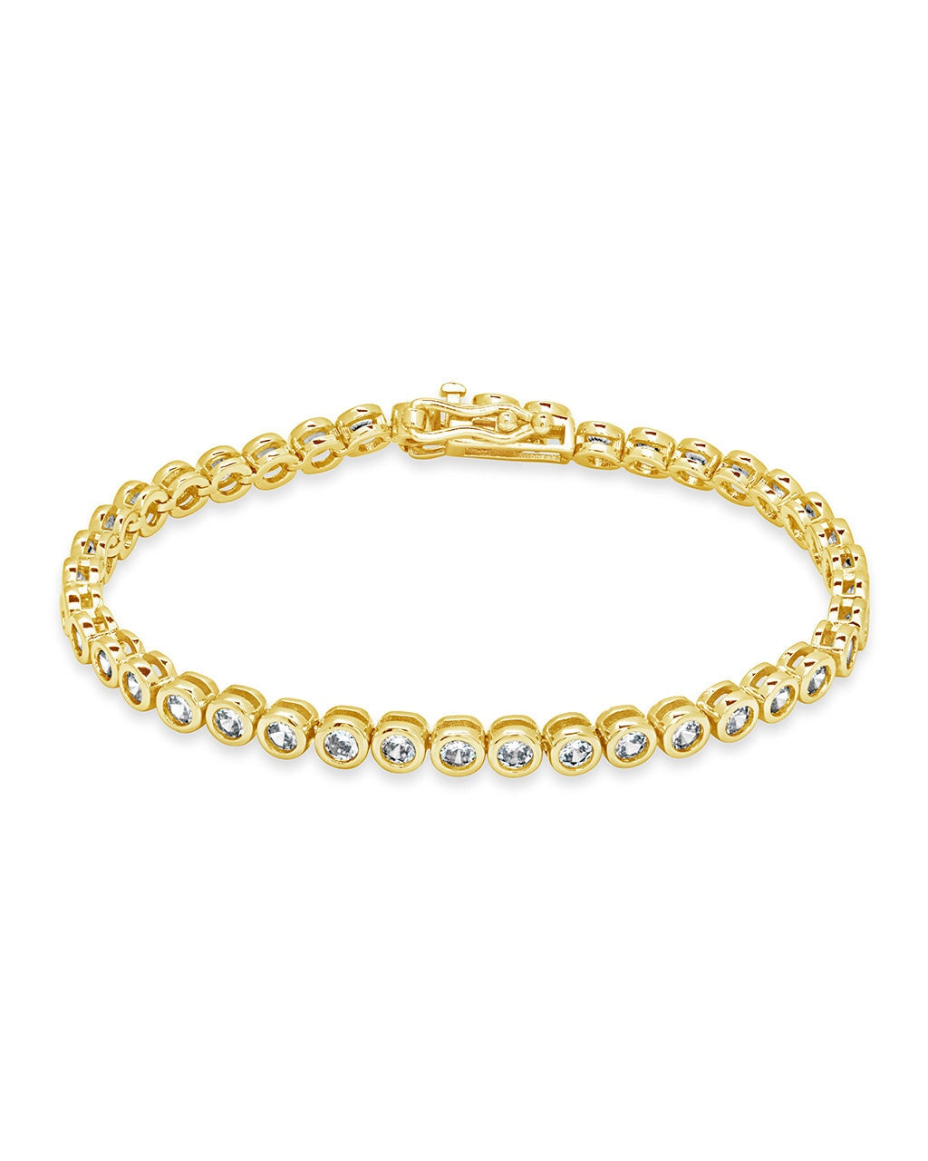 Bryn CZ Tennis Bracelet Bracelet Sterling Forever Gold 
