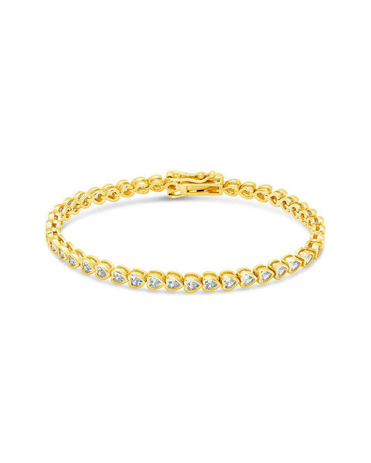 Corey CZ Tennis Bracelet Bracelet Sterling Forever Gold 
